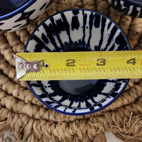 West Elm Indigo and White Ceramic Bowl Trio - Picture 7 of 7